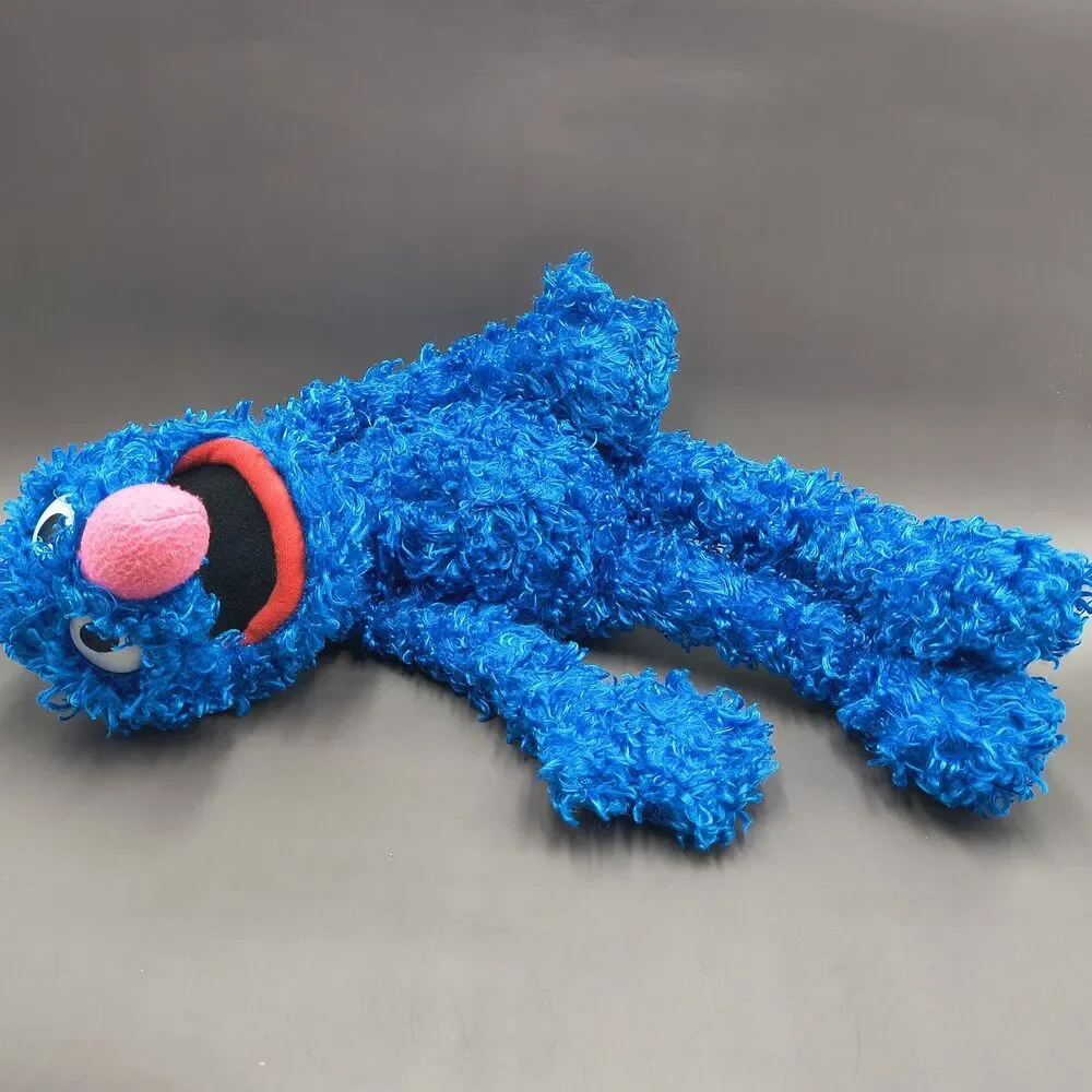 Vintage 2008 Fisher-Price Grover Plush Hand Puppet Blue Monster Mattel Rare 19